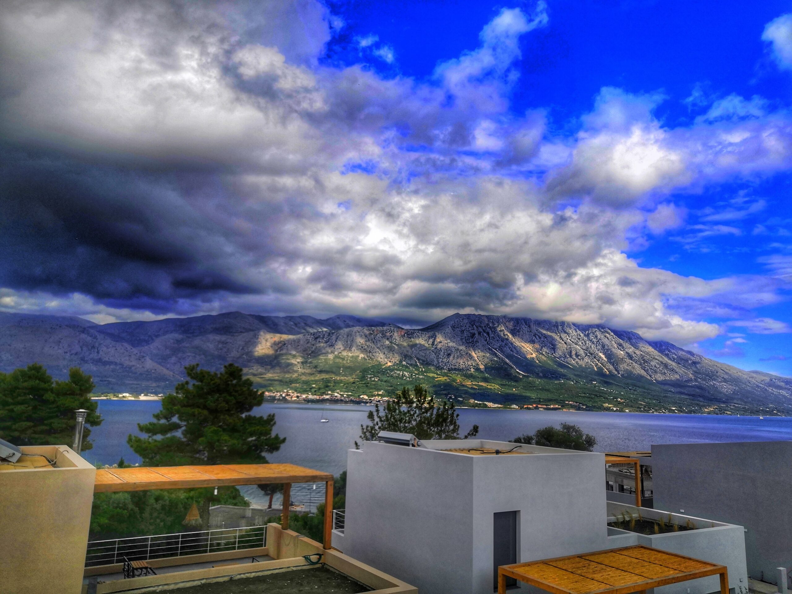 Aetolokarnania mountains and Paleros bay from the balcony